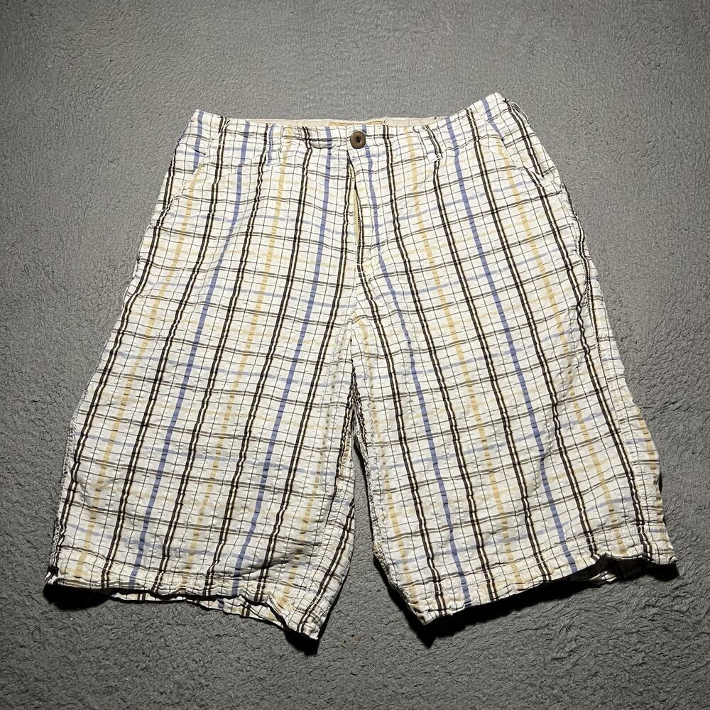BKE Shorts Mens 30 Seersucker Plaid Colorful Preppy Cotton Lightweight Beach